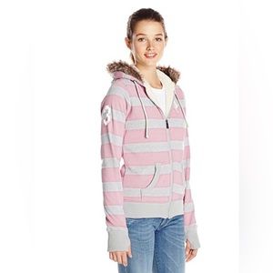 US Polo Assn. Junior's Striped Fleece Hoodie